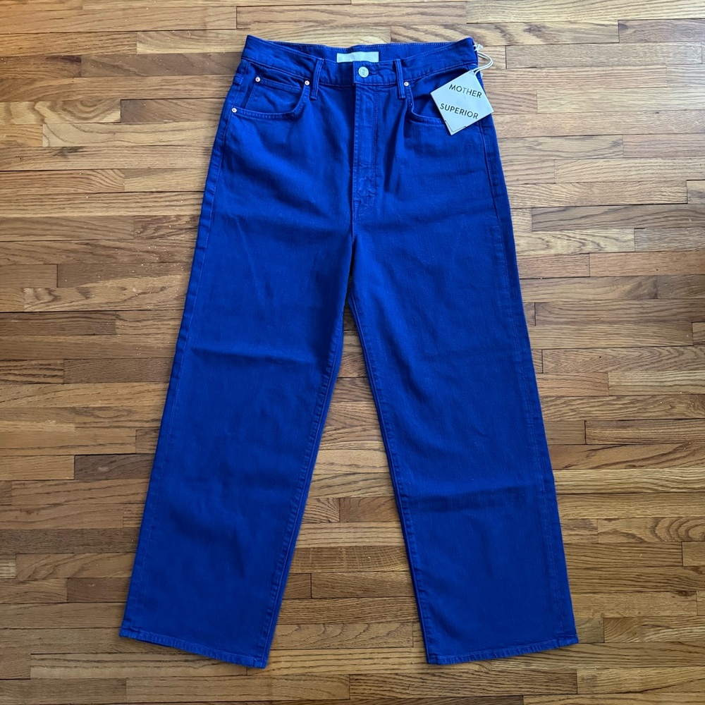 MOTHER High waist Tunnel Vision Wide Leg Jeans - Ultramarine Blue